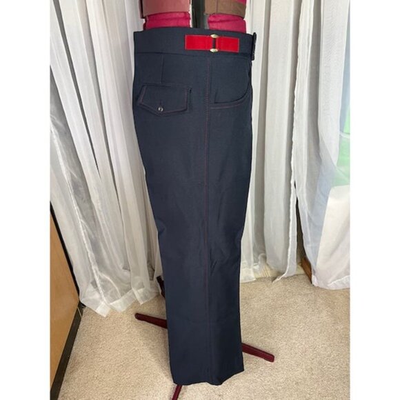 Johnny Carson suit blazer Vintage 1970s mod navy red - Picture 15 of 16